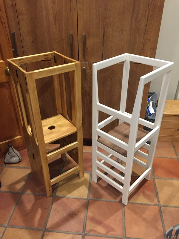 Montessori stools for someone who couldn't quite decide.