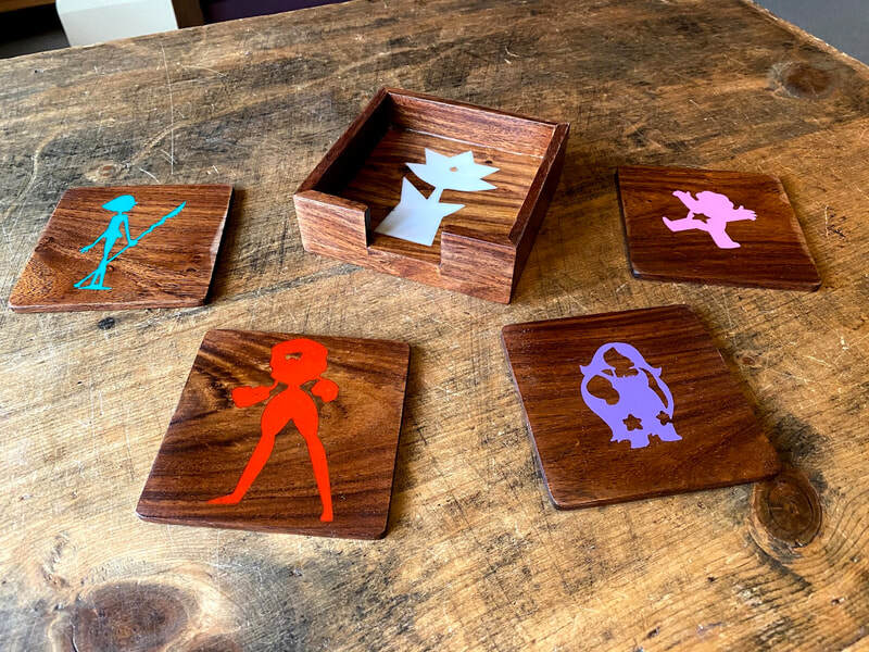 Steven Universe coasters for a Crystal Gem.